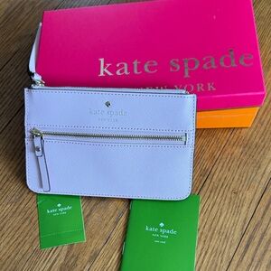 kate spade leather wristlet with gold hardware